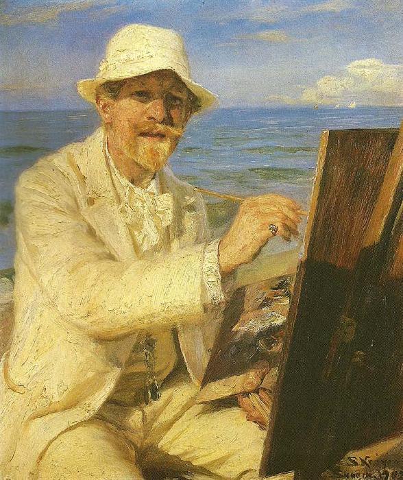 Peder Severin Kroyer selvportrat oil painting image